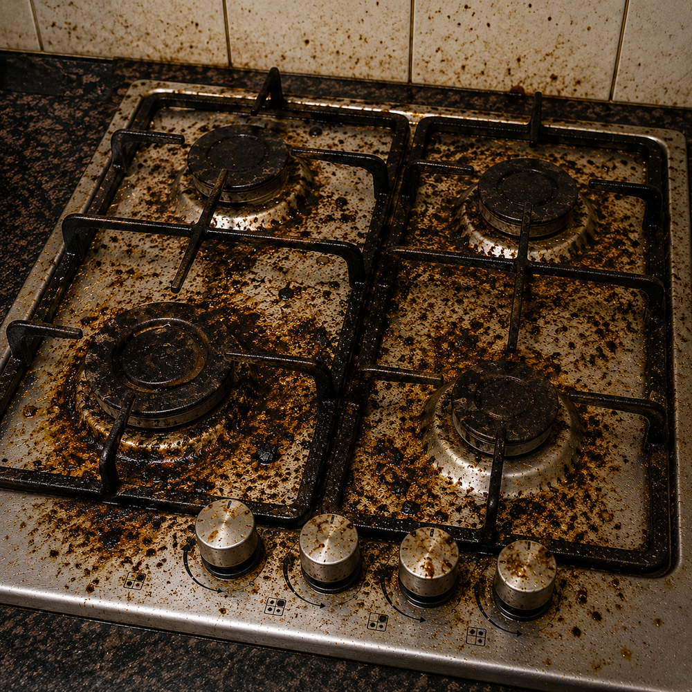Burnt Grease & Gas Stove Stains