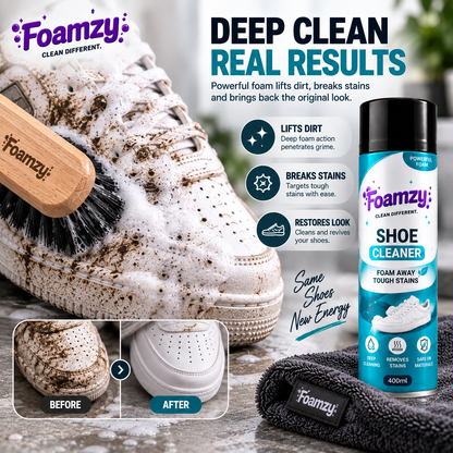 Foamzy Freshstep - Footwear Cleaning Foam (2 Foam Cleaners + Free Deep-Clean Brush)