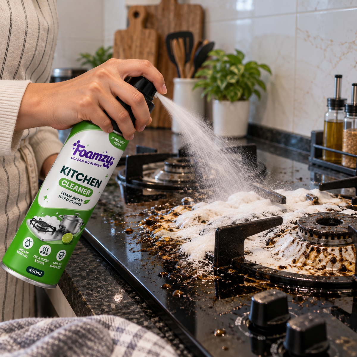 Foamzy Degrease Pro: Kitchen & Chimney Cleaner